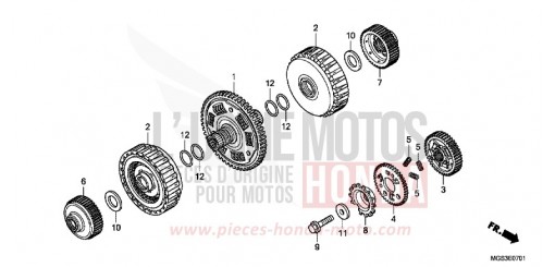 CLUTCH (NC700XD) NC700XDD de 2013